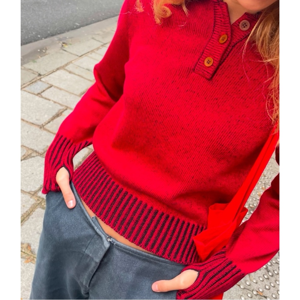 <NEW> Carlota Cahis Mustang Red Jumper